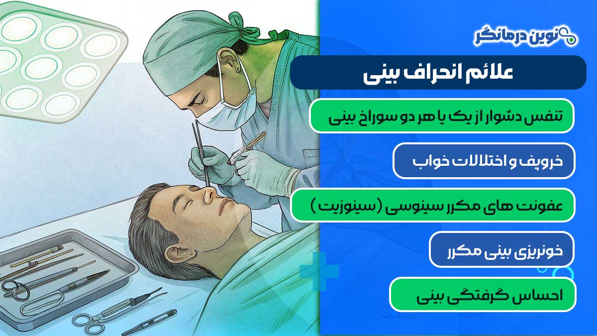 علائم انحراف بینی