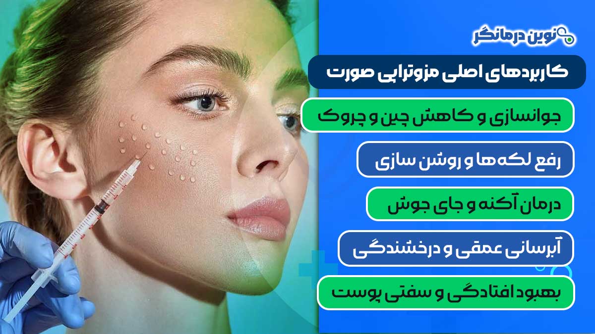کاربردهای اصلی مزوتراپی صورت