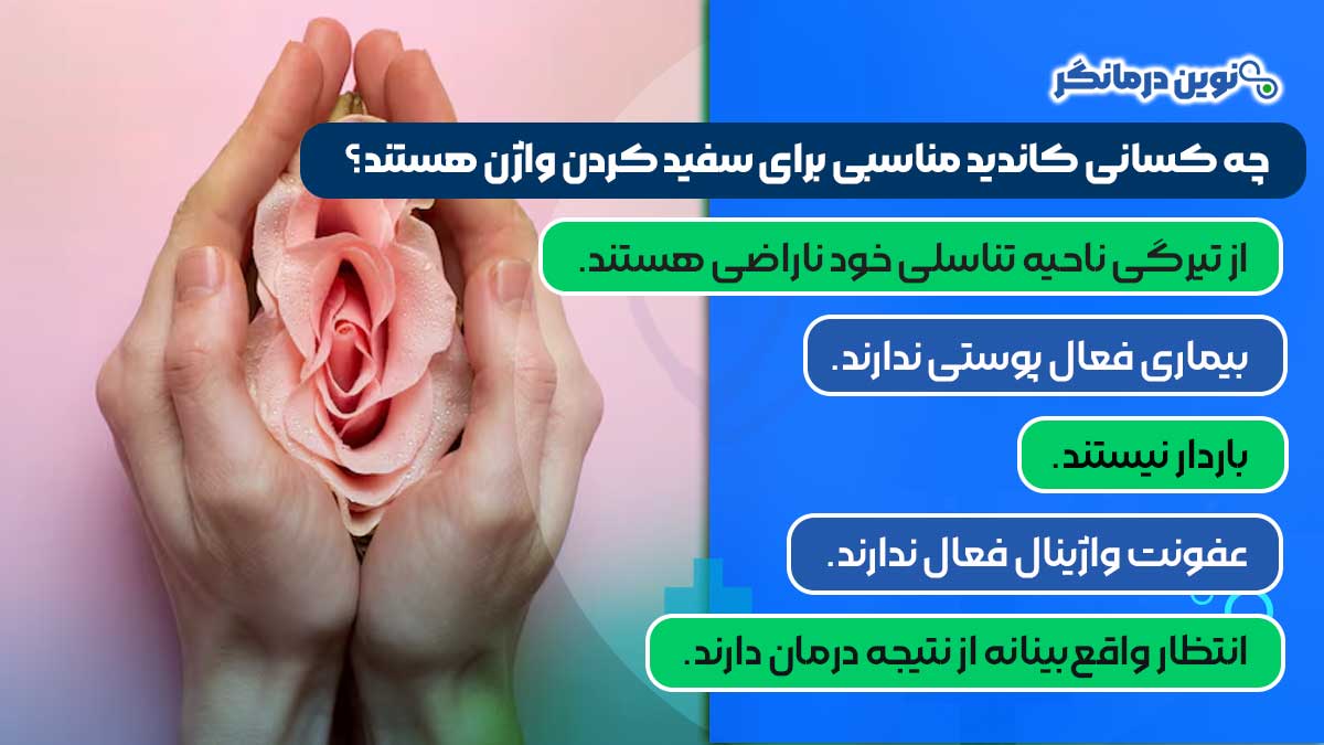 چه کسانی کاندید مناسبی برای سفید کردن واژن هستند؟